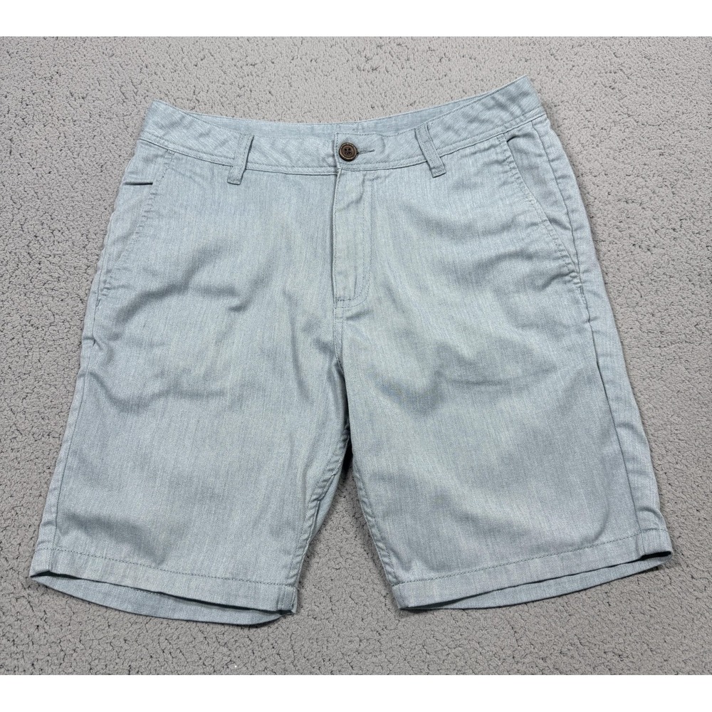 Katin Shorts Mens 30 Light Blue Chino Cotton Blend Flat Front Casual 8 Inseam